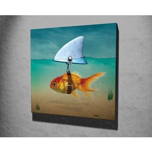 Imagine Tablou decorativ, KC304, Rama din lemn (grosime 3 cm), Multicolor