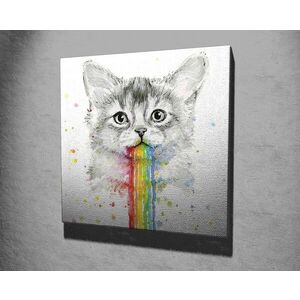 Imagine Tablou decorativ, KC305, Rama din lemn (grosime 3 cm), Multicolor