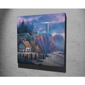 Imagine Tablou decorativ, KC307, Rama din lemn (grosime 3 cm), Multicolor