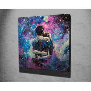 Imagine Tablou decorativ, KC309, Rama din lemn (grosime 3 cm), Multicolor