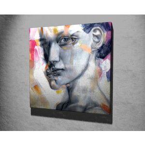 Imagine Tablou decorativ, KC312, Rama din lemn (grosime 3 cm), Multicolor