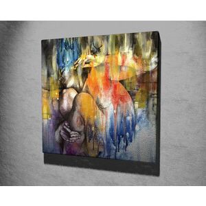 Imagine Tablou decorativ, KC315, Rama din lemn (grosime 3 cm), Multicolor