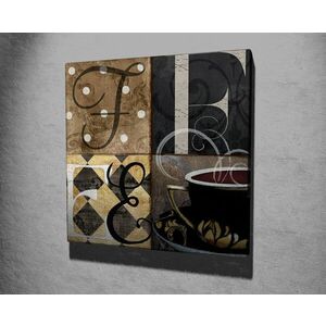 Imagine Tablou decorativ, KC322, Rama din lemn (grosime 3 cm), Multicolor