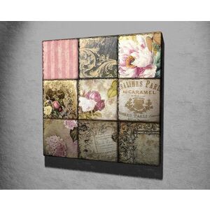Imagine Tablou decorativ, KC323, Rama din lemn (grosime 3 cm), Multicolor