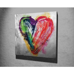 Imagine Tablou decorativ, KC324, Rama din lemn (grosime 3 cm), Multicolor