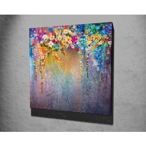 Imagine Tablou decorativ, KC327, Rama din lemn (grosime 3 cm), Multicolor