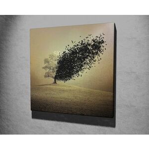 Imagine Tablou decorativ, KC328, Rama din lemn (grosime 3 cm), Multicolor