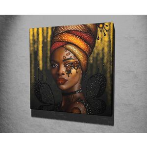 Imagine Tablou decorativ, KC334, Rama din lemn (grosime 3 cm), Multicolor