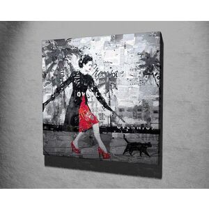 Imagine Tablou decorativ, KC337, Rama din lemn (grosime 3 cm), Multicolor