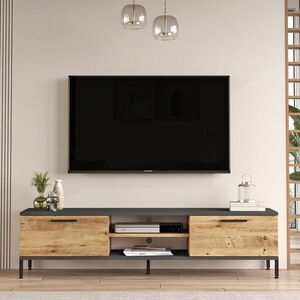 Imagine Comoda TV, Hanah Home, Rl1-Aa, 160x39.1x35 cm, Pin Atlantic / Antracit