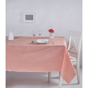Imagine Fata de masa, Hermia, 198DCH1135, Model în carouri, Portocaliu