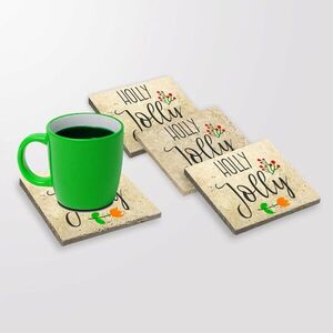 Imagine Set suporturi de pahare, Hermia, 366TYR1205, 10 x 10 x 1 cm, 4 piese, Multicolor