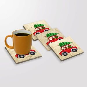 Imagine Set suporturi de pahare, Hermia, 366TYR1211, 10 x 10 x 1 cm, 4 piese, Multicolor