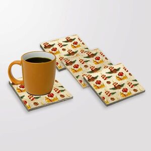 Imagine Set suporturi de pahare, Hermia, 366TYR1212, 10 x 10 x 1 cm, 4 piese, Multicolor