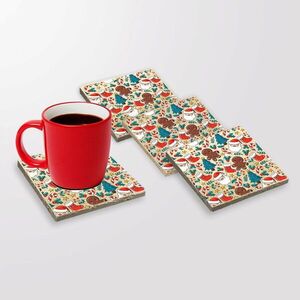 Imagine Set suporturi de pahare, Hermia, 366TYR1224, 10 x 10 x 1 cm, 4 piese, Multicolor