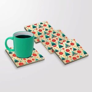 Imagine Set suporturi de pahare, Hermia, 366TYR1225, 10 x 10 x 1 cm, 4 piese, Multicolor