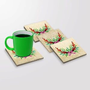 Imagine Set suporturi de pahare, Hermia, 366TYR1227, 10 x 10 x 1 cm, 4 piese, Multicolor