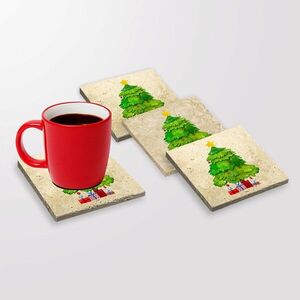Imagine Set suporturi de pahare, Hermia, 366TYR1228, 10 x 10 x 1 cm, 4 piese, Multicolor