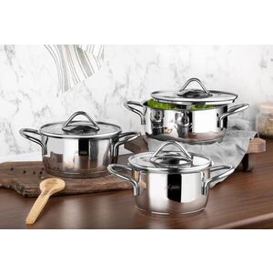 Imagine Set vase pentru gatit, Hermia, 868ARY1311, Capac: 14 cm, Argintiu