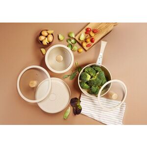 Imagine Set vase pentru gatit, Hermia, 343HNG1101, Baza de indicție, Crem