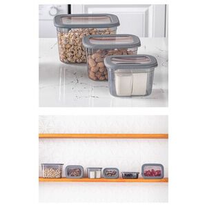 Imagine Set recipiente depozitare, Hermia, 964FRM1103, Dimensiune: 12 x 16, 5 x 11 cm / 1300 ml (1 bucată), Antracit