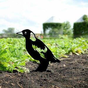 Imagine Obiect decorativ de grădină, Bird 03, 37x23 cm, Negru
