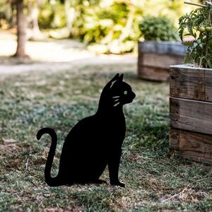 Imagine Obiect decorativ de grădină, Cat 02, 38x20 cm, Negru