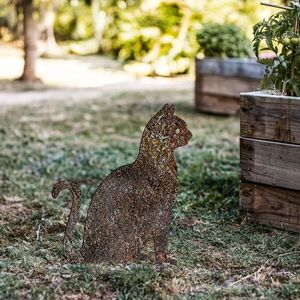Imagine Obiect decorativ de grădină, Cat -A 02, 38x20 cm, Multicolor