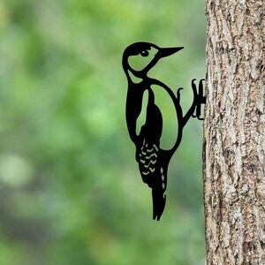 Imagine Obiect decorativ de grădină, Bird On The Branch 01, 18x30cm, Negru