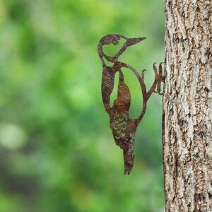 Imagine Obiect decorativ de grădină, Bird On The Branch 01, 18x30cm, Maro