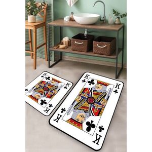 Imagine Set covorase de baie, L'essentiel Maison, Karo Playing Card, Poliester, Multicolor