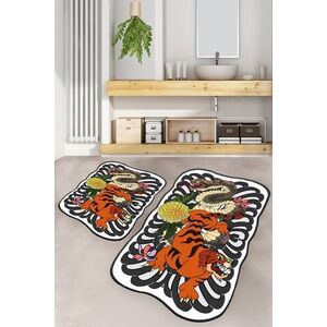 Imagine Set covorase de baie, L'essentiel Maison, Wild Animals, Poliester, Multicolor