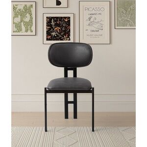 Imagine Set scaune 2 piese, Hanah Home, Muriz, Metal, Antracit / Negru