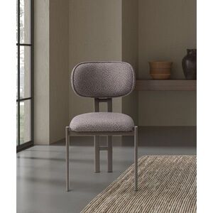 Imagine Set scaune 2 piese, Hanah Home, Muriz, Metal, Ashen / Cappuccino