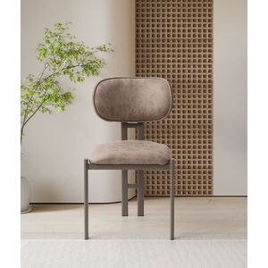 Imagine Set scaune 2 piese, Hanah Home, Muriz, Metal, Mink / Cappuccino