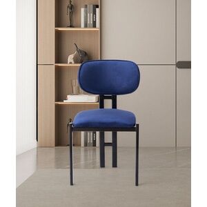 Imagine Set scaune 2 piese, Hanah Home, Muriz, Metal, Navy Blue / Black