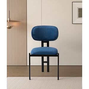 Imagine Set scaune 2 piese, Hanah Home, Muriz, Metal, Navy Blue / Black