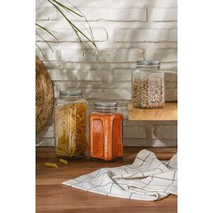 Imagine Set recipiente cu capac, Hermia, 238PLN1308, Dimensiune: 8, 5 x 8, 5 x 14 cm / 660 ml (1 bucată), Argintiu