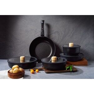Imagine Set vase pentru gatit, Hermia, 343HNG1104, Baza de indicție, Negru