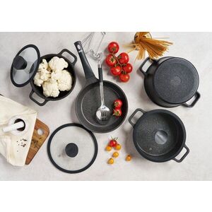 Imagine Set vase pentru gatit, Hermia, 343HNG1106, Baza de indicție, Negru