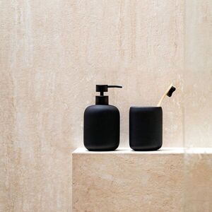Imagine Set accesorii pentru baie 3 piese Linea Mat, Homla, ceramica, negru
