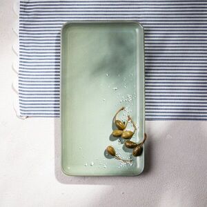 Imagine Platou servire sushi Okinawa, Homla, 41x22 cm, ceramica, verde