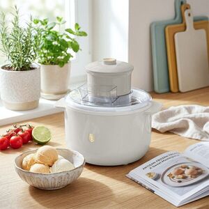 Imagine Aparat de facut inghetata Berlinger Haus, Sahara, 12W, 22.7x18.6x21.2 cm, aluminiu/plastic, crem