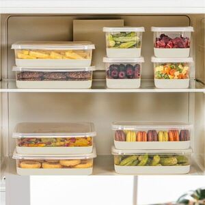 Imagine Set organizatoare frigider, Hermia, 964FRM3439, Dimensiune: 10, 5 x 21, 5 x 6, 5 cm / 1000 ml (2 bucăți) , Gri