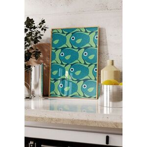 Imagine Tablou decorativ, 109738, Lemn masiv, Sticla PVC, Multicolor