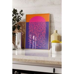Imagine Tablou decorativ, 109758, Lemn masiv, Sticla PVC, Multicolor