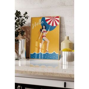 Imagine Tablou decorativ, 109760, Lemn masiv, Sticla PVC, Multicolor