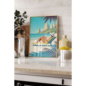 Imagine Tablou decorativ, 109761, Lemn masiv, Sticla PVC, Multicolor