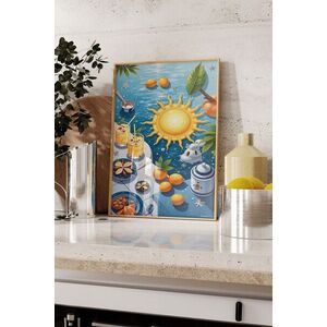 Imagine Tablou decorativ, 109764, Lemn masiv, Sticla PVC, Multicolor