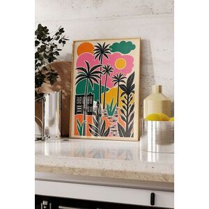 Imagine Tablou decorativ, 109769, Lemn masiv, Sticla PVC, Multicolor
